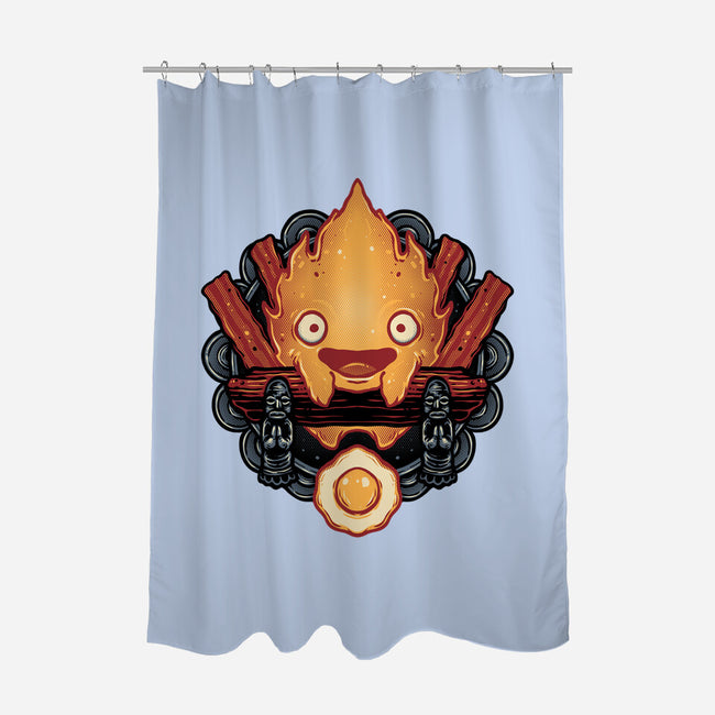 Flame Of Breakfast-None-Polyester-Shower Curtain-glitchygorilla