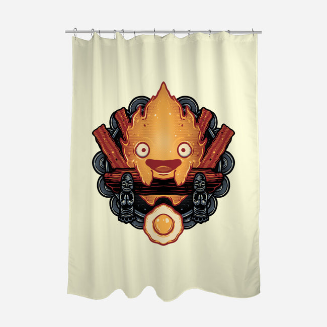 Flame Of Breakfast-None-Polyester-Shower Curtain-glitchygorilla