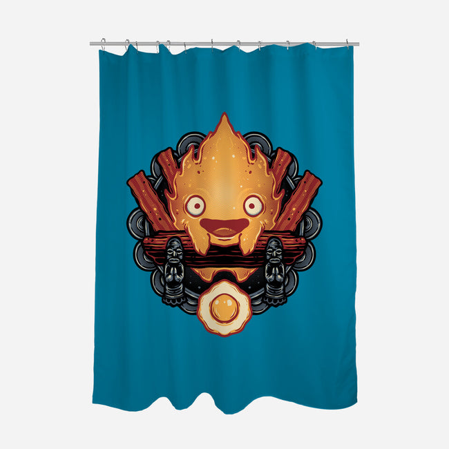 Flame Of Breakfast-None-Polyester-Shower Curtain-glitchygorilla