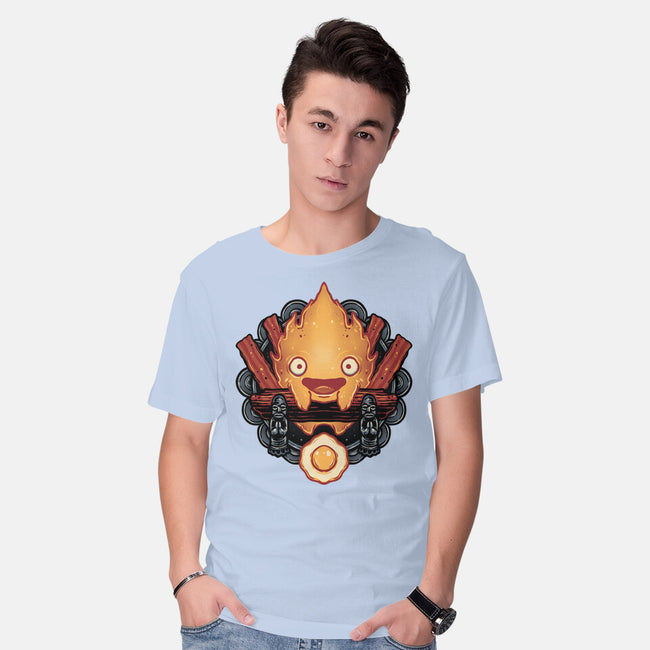 Flame Of Breakfast-Mens-Basic-Tee-glitchygorilla