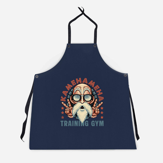 Kame Training Gym-Unisex-Kitchen-Apron-glitchygorilla