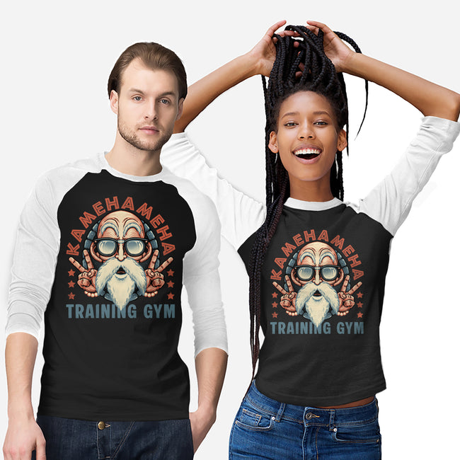 Kame Training Gym-Unisex-Baseball-Tee-glitchygorilla
