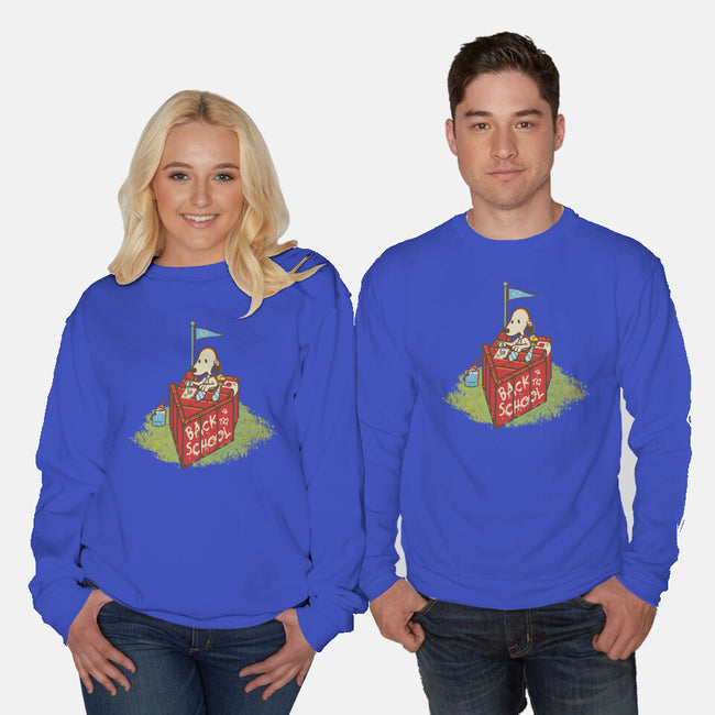 Back To School-Unisex-Crew Neck-Sweatshirt-rocketman_art