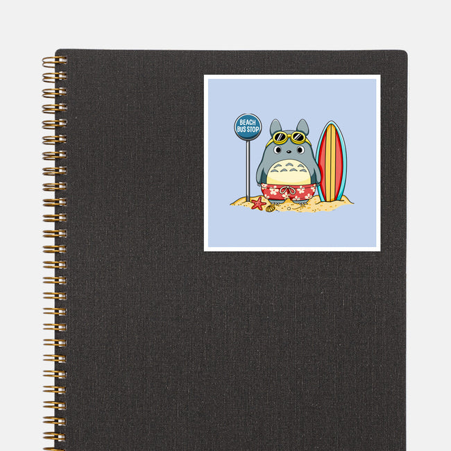 Beach Bus Stop-None-Glossy-Sticker-JamesQJO