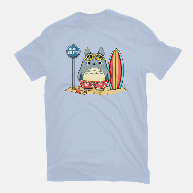 Beach Bus Stop-Womens-Basic-Tee-JamesQJO