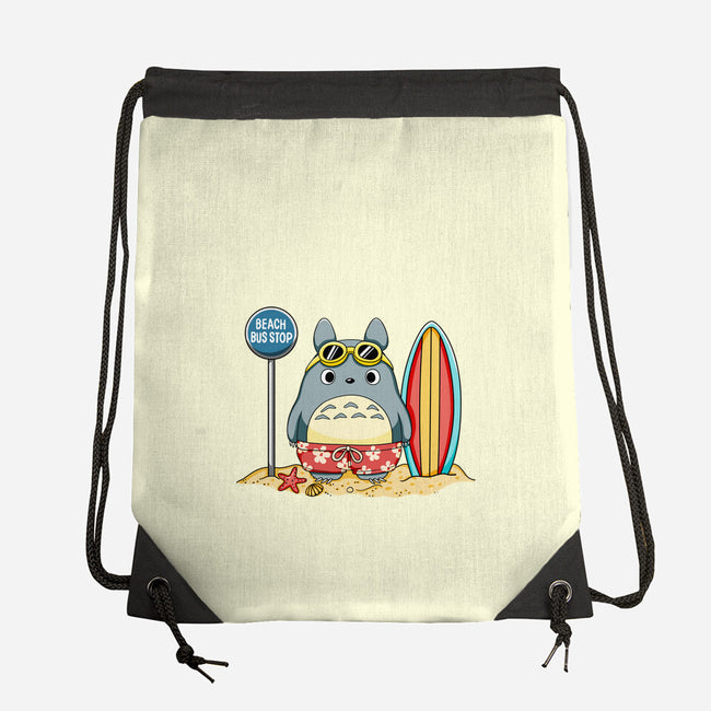 Beach Bus Stop-None-Drawstring-Bag-JamesQJO