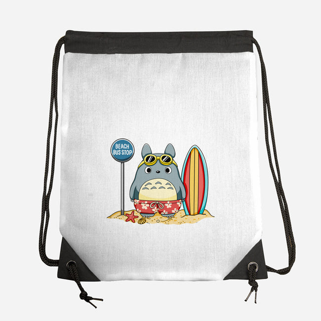 Beach Bus Stop-None-Drawstring-Bag-JamesQJO