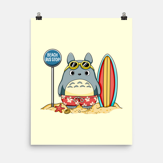 Beach Bus Stop-None-Matte-Poster-JamesQJO