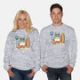 Beach Bus Stop-Unisex-Crew Neck-Sweatshirt-JamesQJO