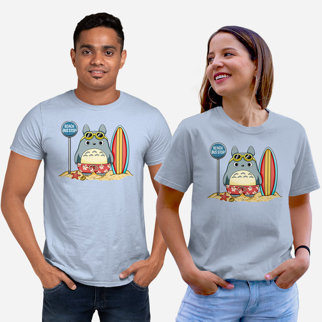 Beach Bus Stop-Unisex-Basic-Tee-JamesQJO