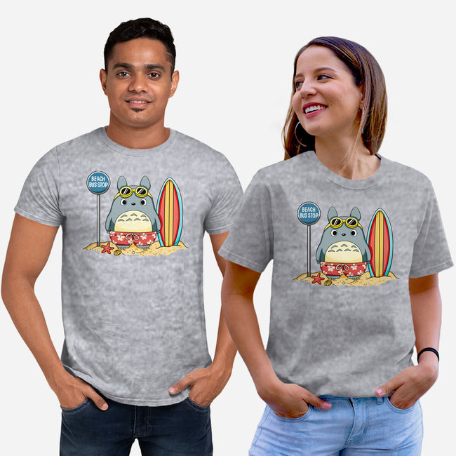 Beach Bus Stop-Unisex-Basic-Tee-JamesQJO