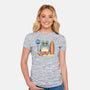 Beach Bus Stop-Womens-Fitted-Tee-JamesQJO