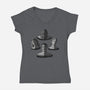 Met The Four-Womens-V-Neck-Tee-nickzzarto