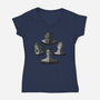 Met The Four-Womens-V-Neck-Tee-nickzzarto
