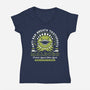 Malboro Toothpaste Emblem-Womens-V-Neck-Tee-LAGELANTEE