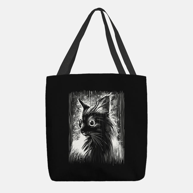 Cat Under The Rain-None-Basic Tote-Bag-zascanauta