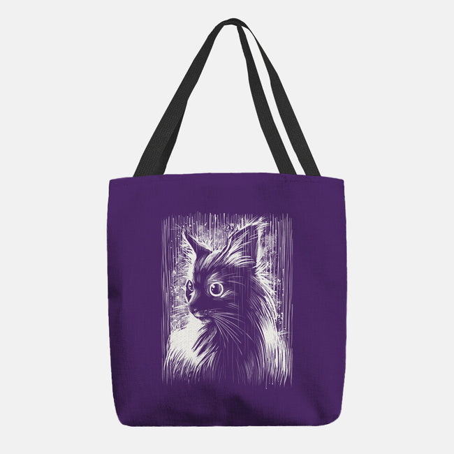 Cat Under The Rain-None-Basic Tote-Bag-zascanauta