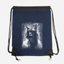 Cat Under The Rain-None-Drawstring-Bag-zascanauta