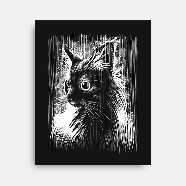Cat Under The Rain-None-Stretched-Canvas-zascanauta