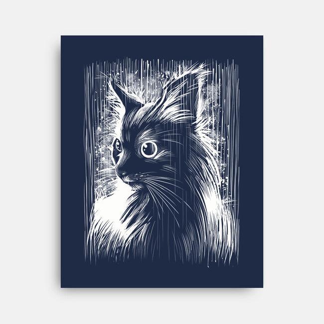 Cat Under The Rain-None-Stretched-Canvas-zascanauta