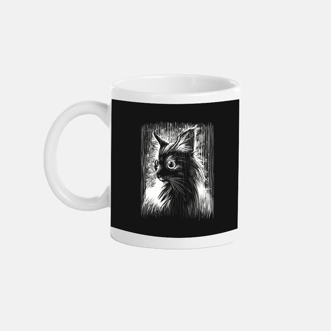 Cat Under The Rain-None-Mug-Drinkware-zascanauta
