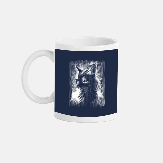 Cat Under The Rain-None-Mug-Drinkware-zascanauta
