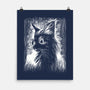 Cat Under The Rain-None-Matte-Poster-zascanauta