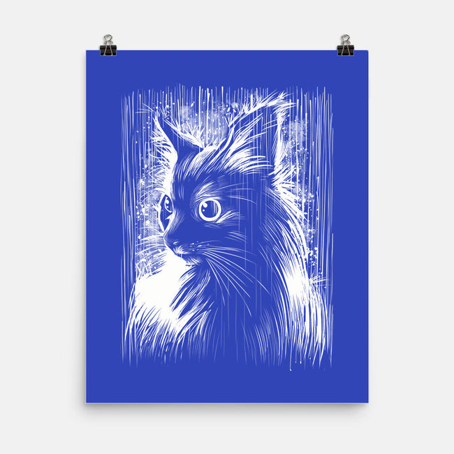 Cat Under The Rain-None-Matte-Poster-zascanauta