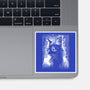 Cat Under The Rain-None-Glossy-Sticker-zascanauta