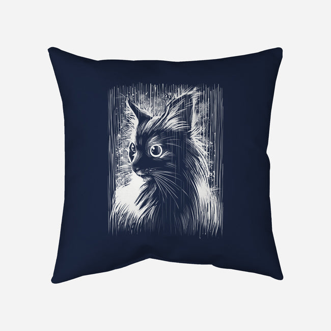 Cat Under The Rain-None-Removable Cover w Insert-Throw Pillow-zascanauta