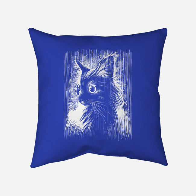Cat Under The Rain-None-Removable Cover w Insert-Throw Pillow-zascanauta