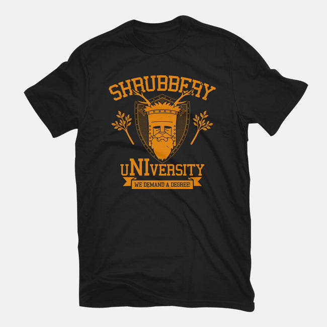 Shrubbery University-Mens-Basic-Tee-Boggs Nicolas