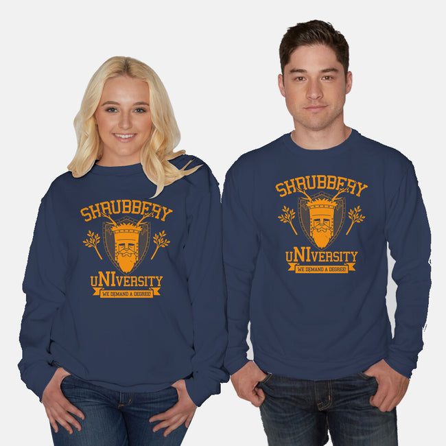 Shrubbery University-Unisex-Crew Neck-Sweatshirt-Boggs Nicolas