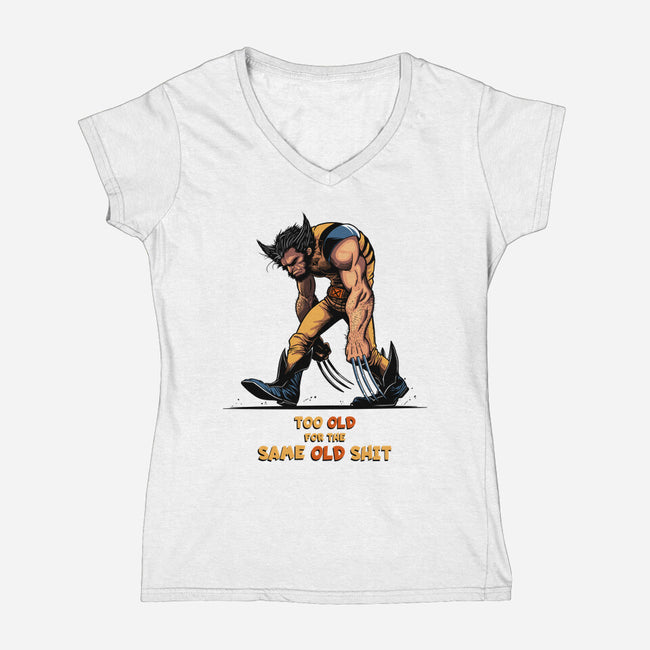 Too Old For The Same Old-Womens-V-Neck-Tee-JCMaziu