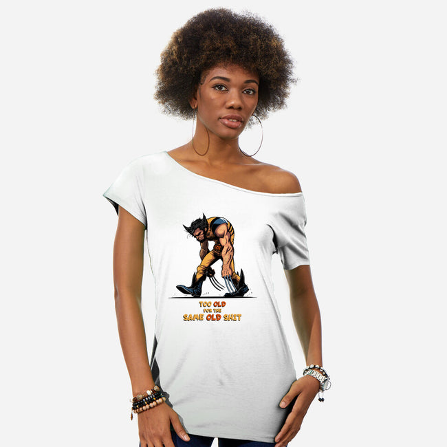 Too Old For The Same Old-Womens-Off Shoulder-Tee-JCMaziu
