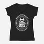 Hallownest Coffee Emblem-Womens-V-Neck-Tee-LAGELANTEE