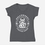 Hallownest Coffee Emblem-Womens-V-Neck-Tee-LAGELANTEE