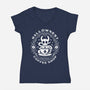 Hallownest Coffee Emblem-Womens-V-Neck-Tee-LAGELANTEE