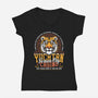 Yucatan Casino Snowflake Grunge-Womens-V-Neck-Tee-LAGELANTEE