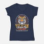 Yucatan Casino Snowflake Grunge-Womens-V-Neck-Tee-LAGELANTEE
