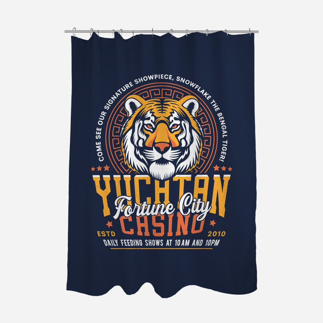 Yucatan Casino Snowflake Grunge-None-Polyester-Shower Curtain-LAGELANTEE