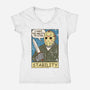 The Ability To Stab-Womens-V-Neck-Tee-Xentee
