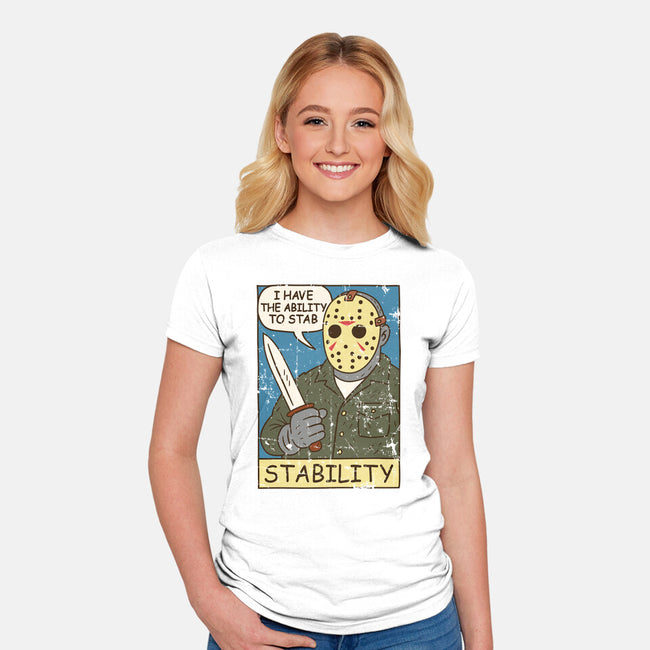 The Ability To Stab-Womens-Fitted-Tee-Xentee