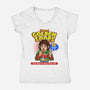 Magical Golden Loops-Womens-V-Neck-Tee-P1yu5h