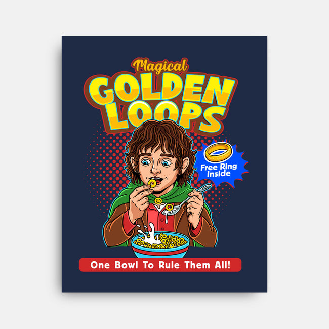 Magical Golden Loops-None-Stretched-Canvas-P1yu5h