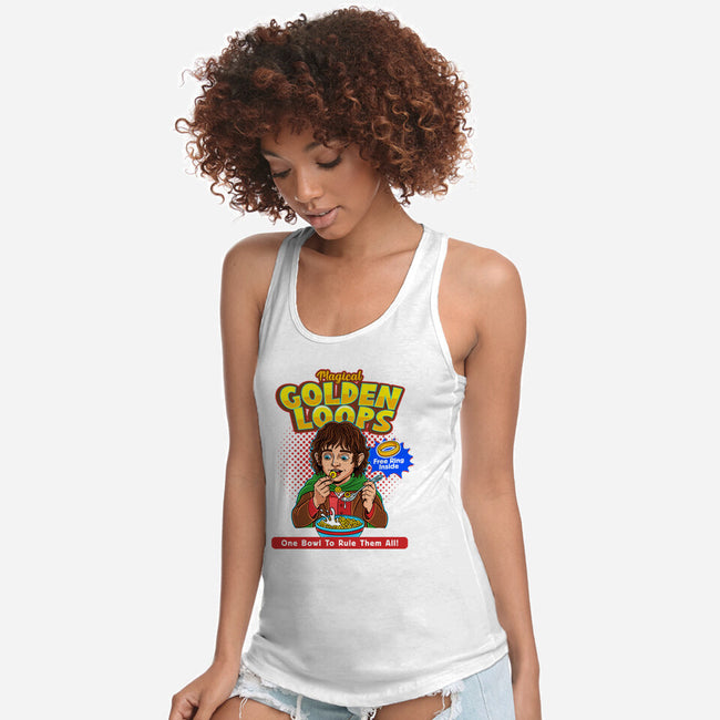Magical Golden Loops-Womens-Racerback-Tank-P1yu5h