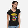 Magical Golden Loops-Womens-V-Neck-Tee-P1yu5h