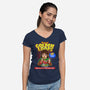 Magical Golden Loops-Womens-V-Neck-Tee-P1yu5h