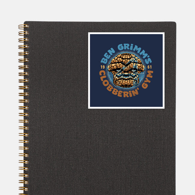 Clobberin Gym-None-Glossy-Sticker-glitchygorilla