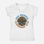 Clobberin Gym-Womens-V-Neck-Tee-glitchygorilla